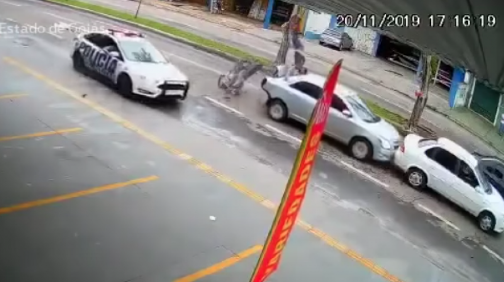 Momento del accidente.