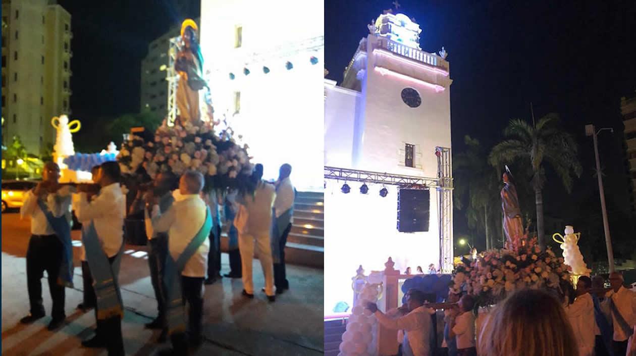 Procesión e ingreso a la Iglesia Inmaculada Concepción.
