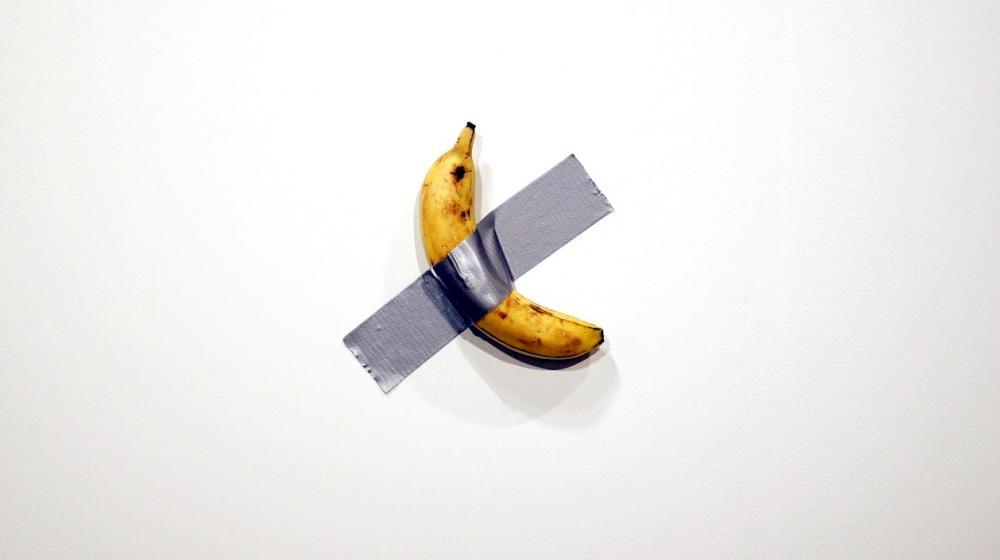 'Comediante', obra del artista italiano Maurizio Cattelan.