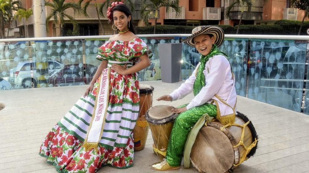 Isabella Sofía Chacón Ruiz y César Andrés De la Hoz Padilla,Reyes del Carnaval de los Niños 2019.