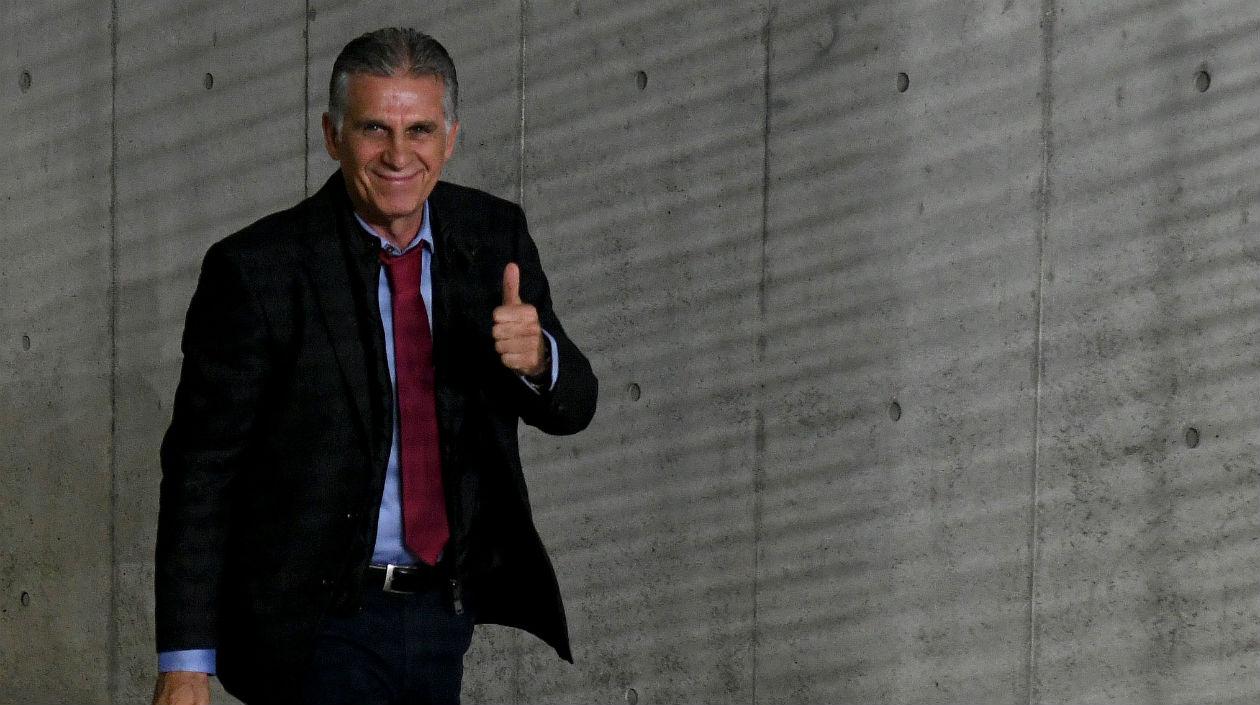 Carlos Queiroz, en su llegada al estadio de Yokohama. 