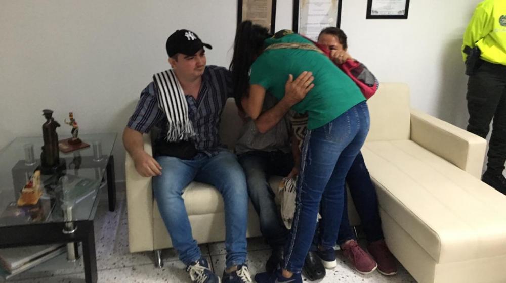 Leonardo Antonio Sánchez Rivera y sus familiares.