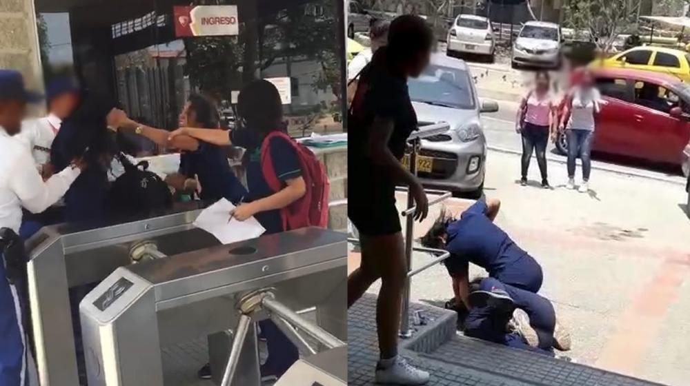 Momentos de la pelea.