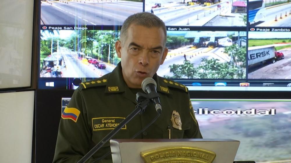 General de la Policía Nacional Colombiana Oscar Atehortua
