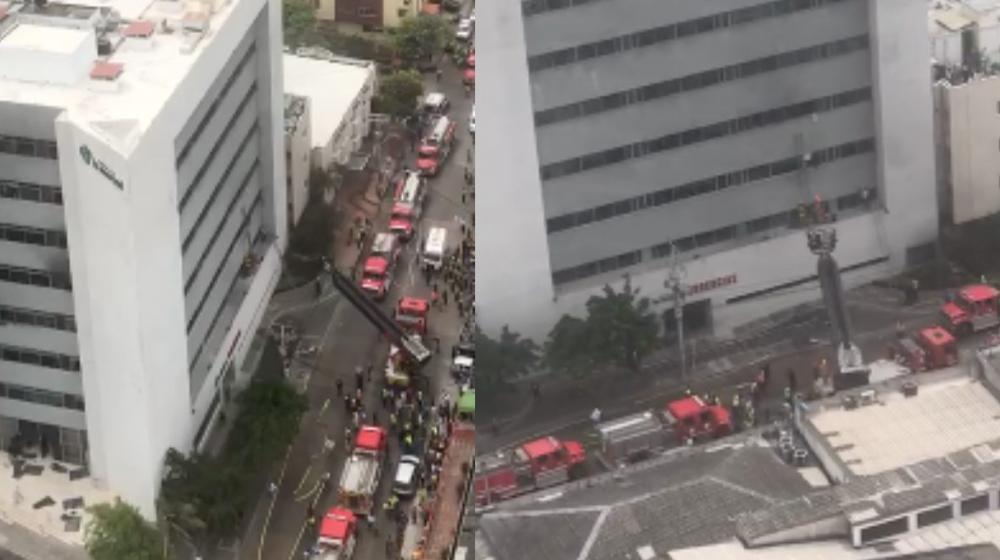 Imágenes del helicóptero Halcón de la Policía Metropolitana de Barranquilla.