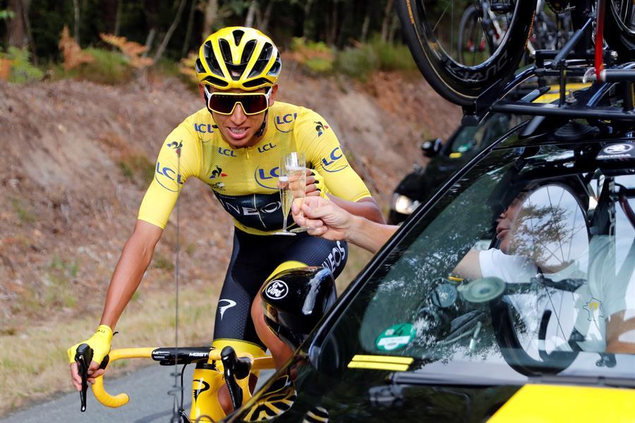 El ciclista colombiano Egan Bernal.