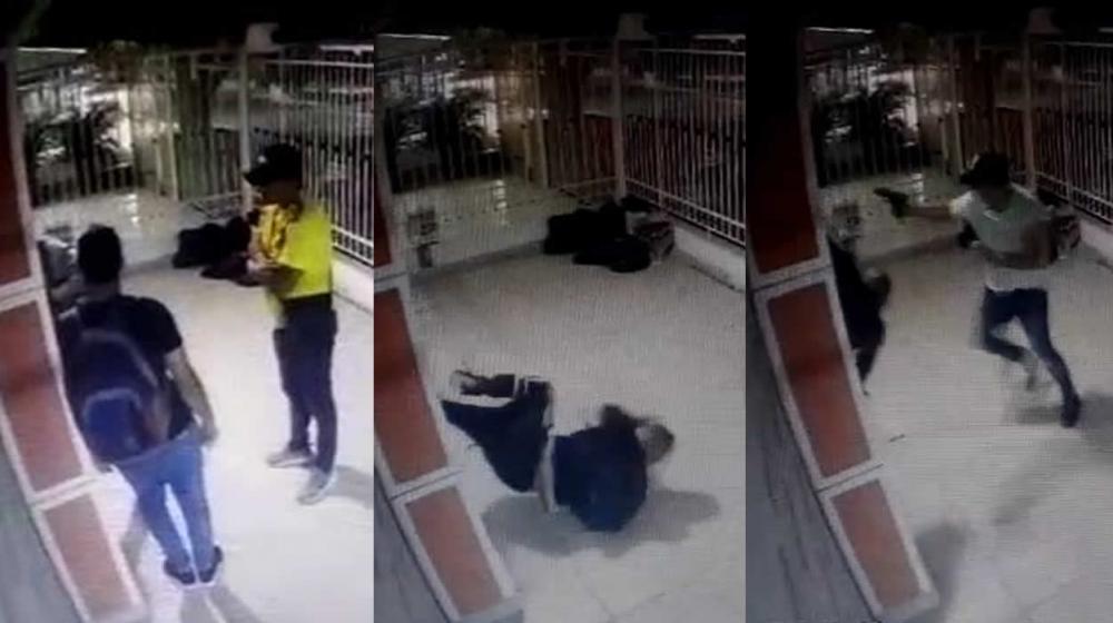 Ladrones huyendo de casa en San José.