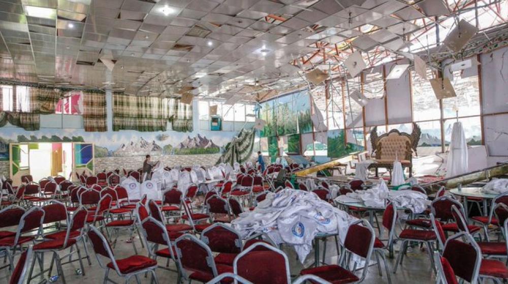 En este salón de bodas ocurrieron los hechos.