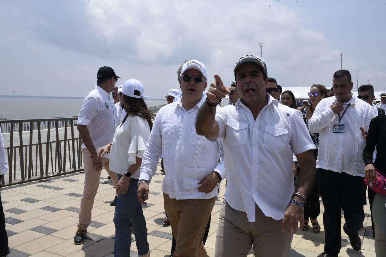 El Presidente de la República, Iván Duque y el Alcalde de Barranquilla, Alejandro Char.