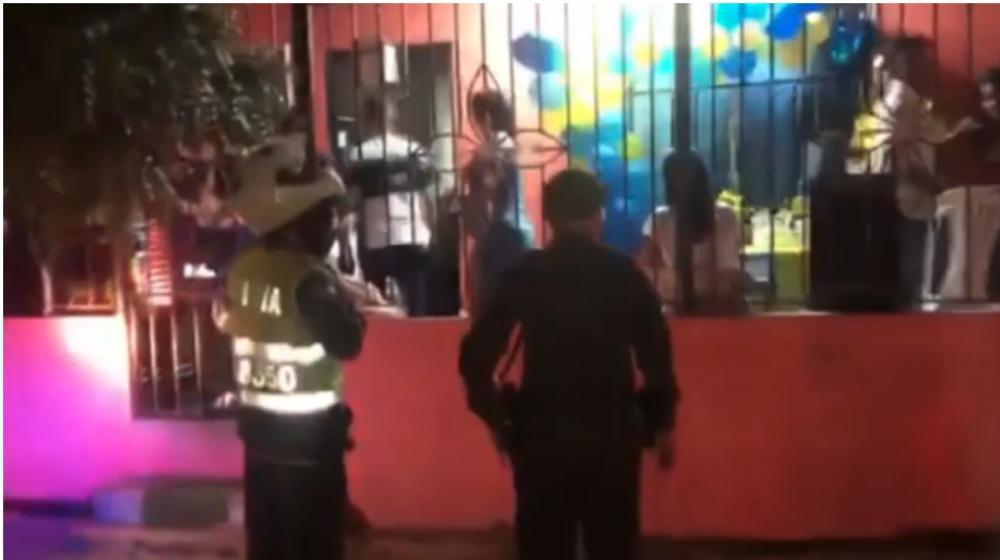 Policía durante el operativo en Soledad.