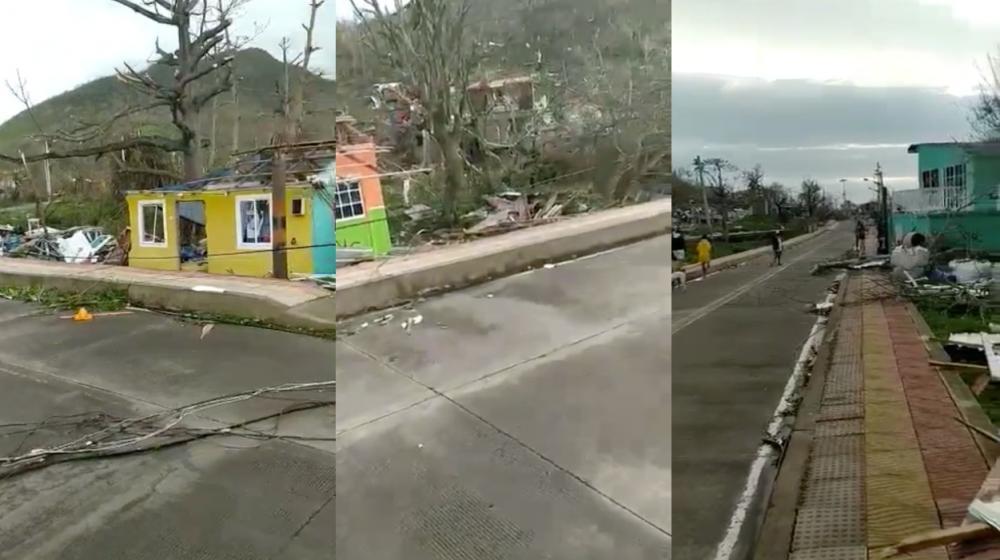 Imágenes de la destrucción.