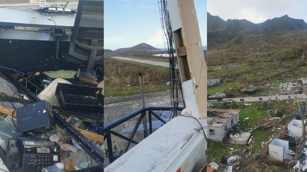 Así quedó la torre de control del aeropuerto El embrujo de Providencia