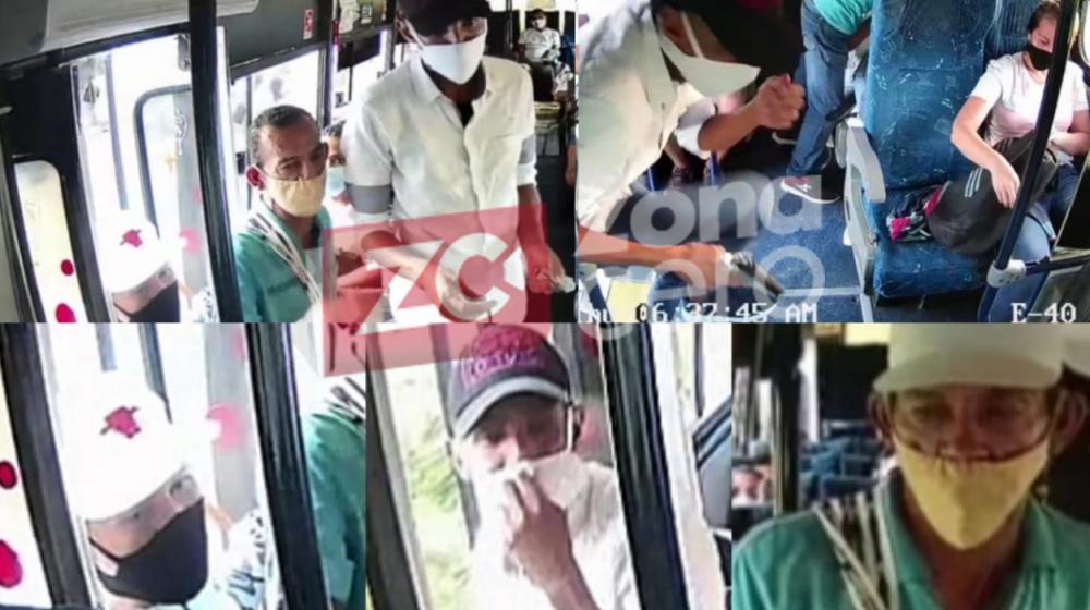 Imágenes del atraco y de los tres delincuentes.