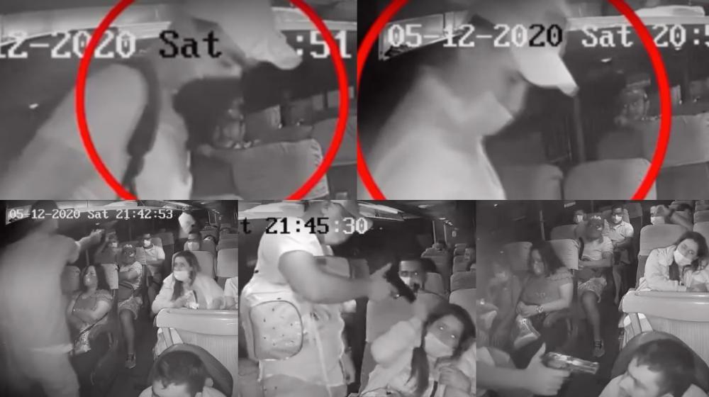 Imágenes del atraco y de los dos delincuentes.