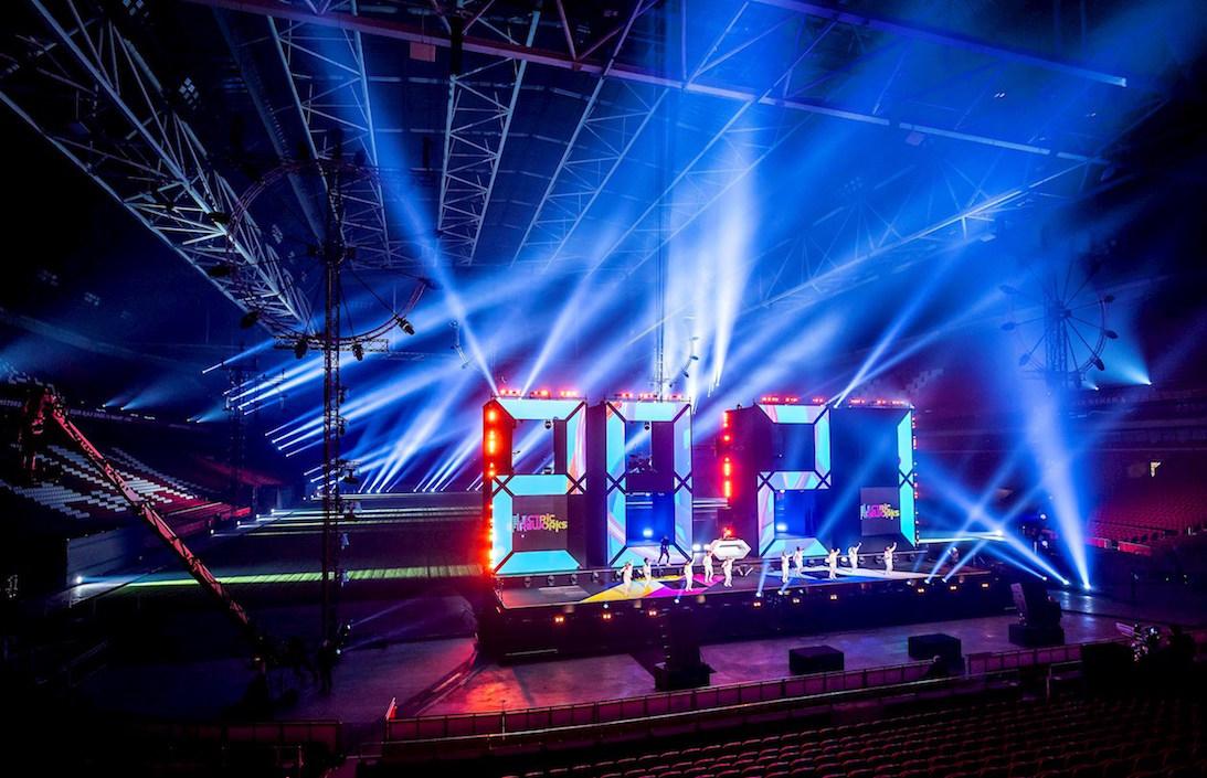La bienvenida al 2021 en Amsterdam, Países Bajos.