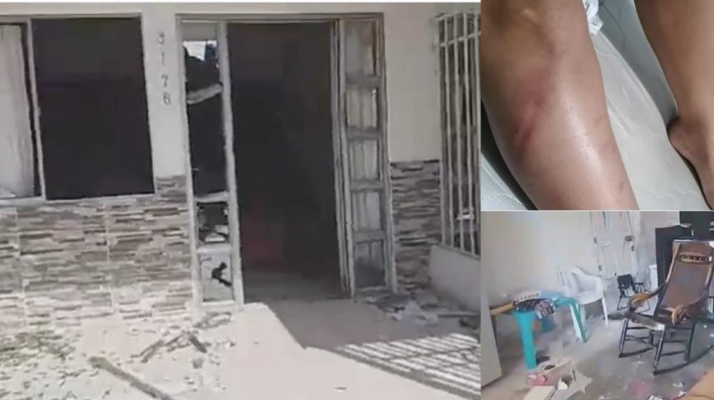 Así quedó la vivienda atacada en el barrio Hipódromo.