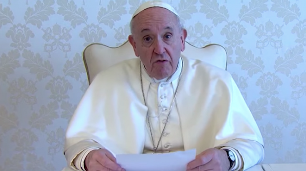 Papa Francisco en el video mensaje de Semana Santa 2020.