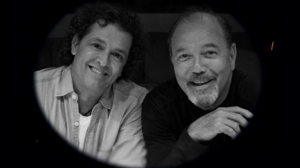 Los artistas Carlos Vives y Rubén Blades.