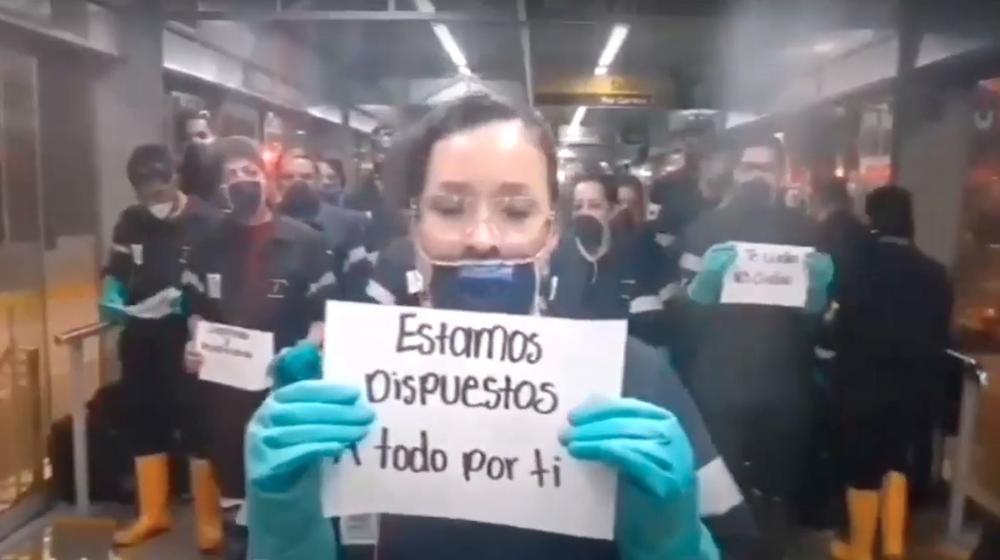 El mensaje del personal dedicado al aseo y desinfección durante la emergencia.