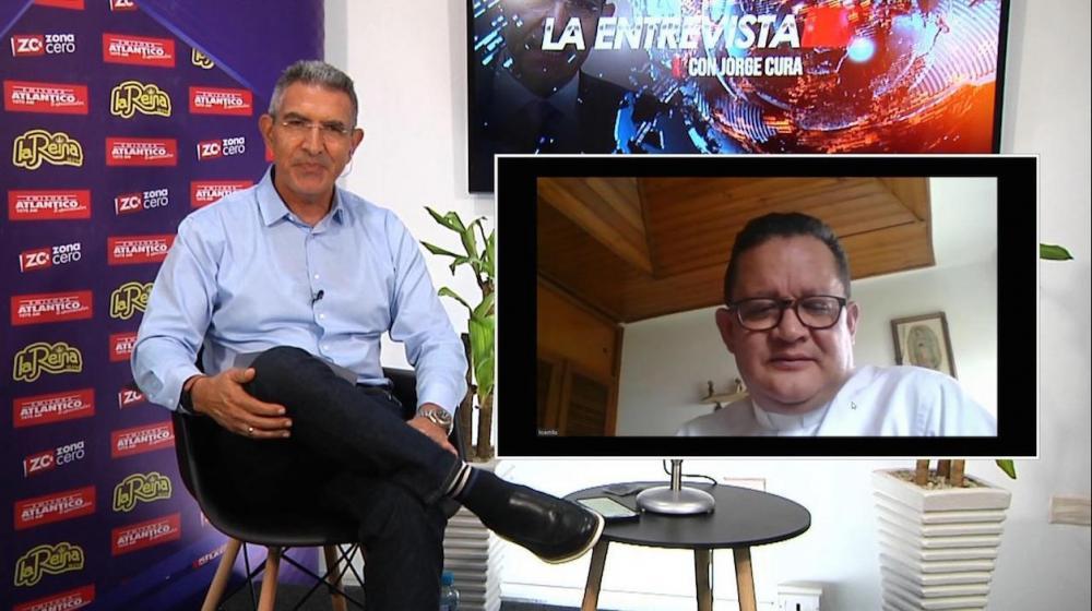El Rector de UniMinuto, Harold Castilla, durante La Entrevista con Jorge Cura.