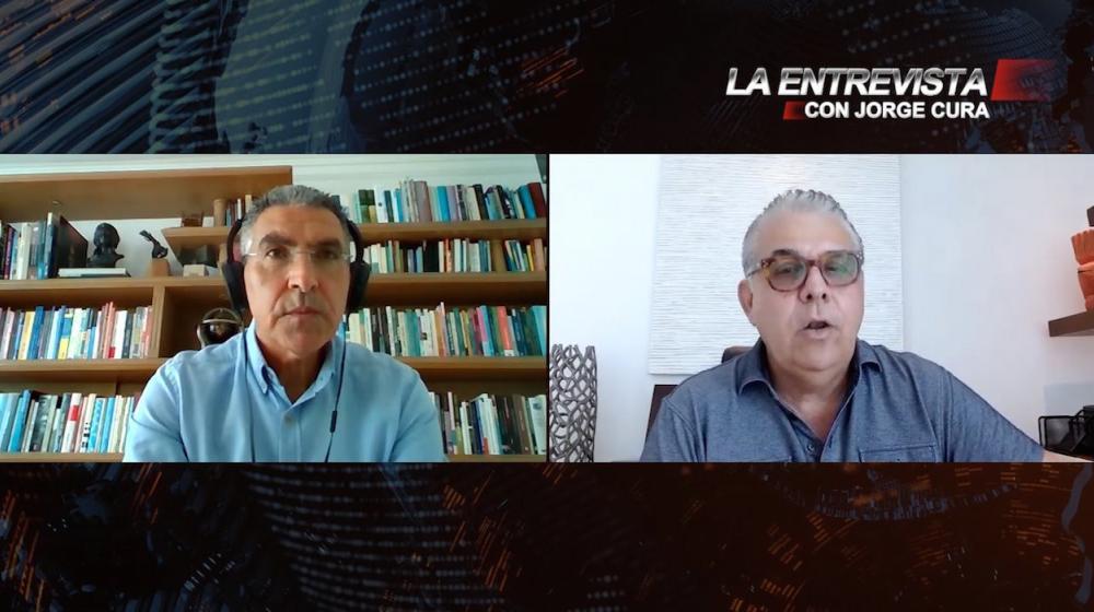 El empresario Edgardo Tomás Jaramillo, durante La Entrevista con Jorge Cura.