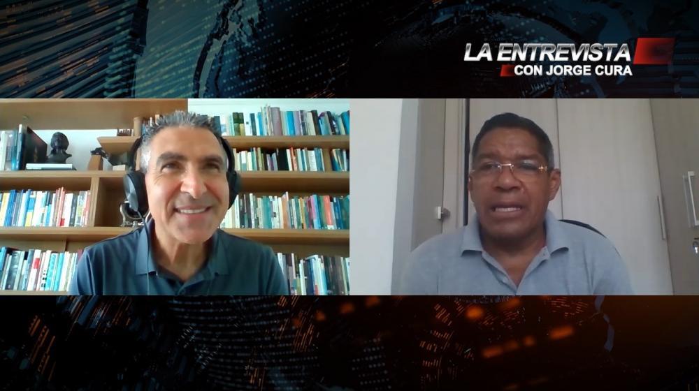 Jorge Cura y el humorista Lucho Torres.
