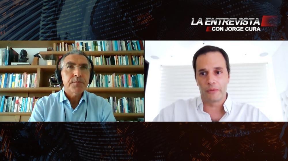 El presidente de Tebsa, Luis Miguel Fernández, durante La Entrevista con Jorge Cura.