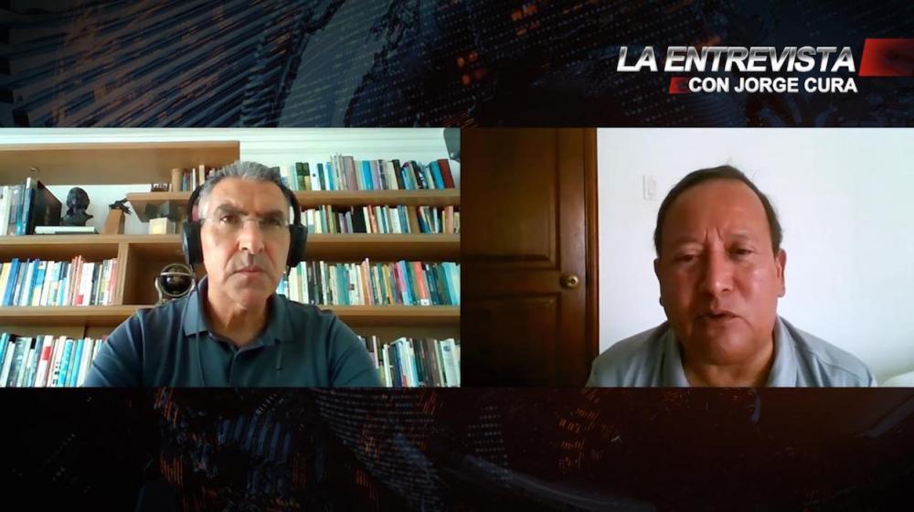 El antropólogo Weildler Guerra durante La Entrevista con Jorge Cura.