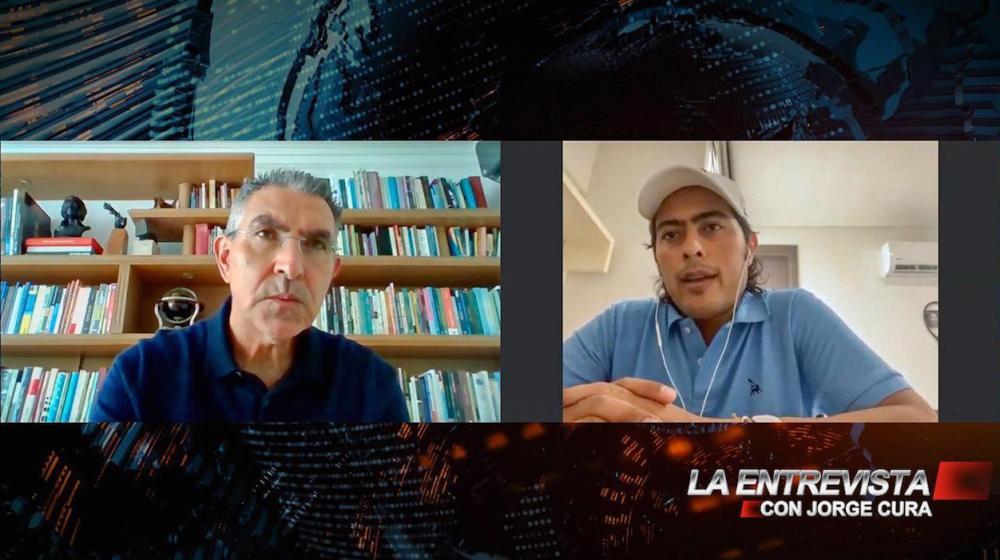 El Diputado Nicolás Petro durante La Entrevista con Jorge Cura.