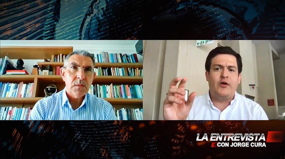 El Viceministro de Justicia, Javier Sarmiento, durante La Entrevista con Jorge Cura.