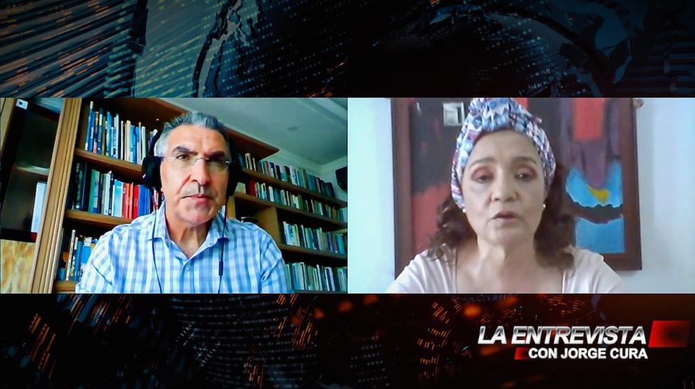 Laura Blanquicett, durante La Entrevista con Jorge Cura.