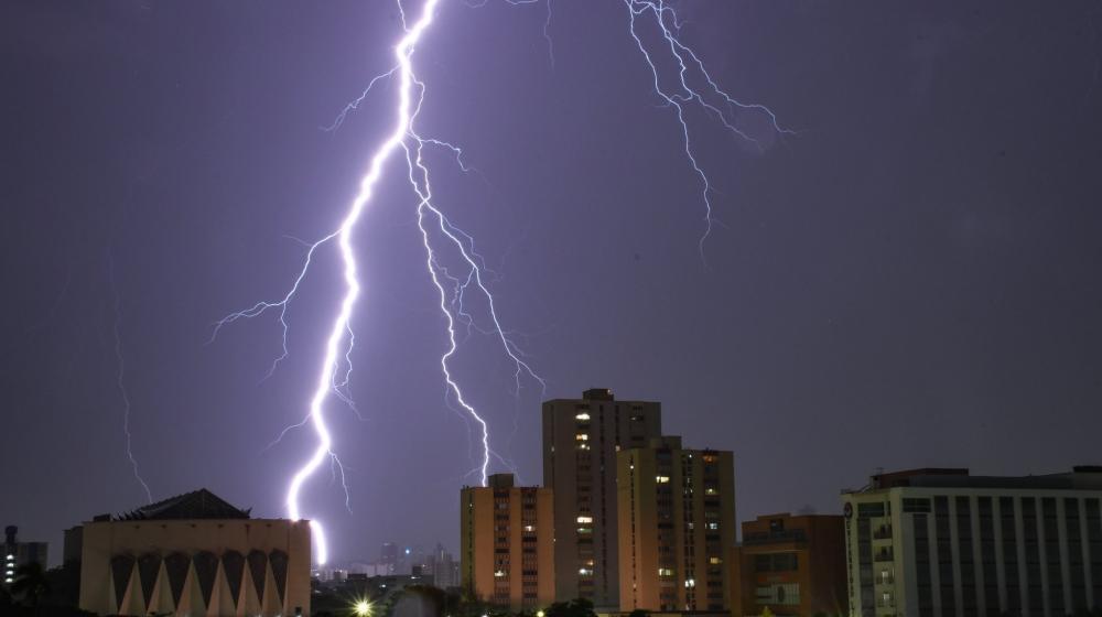 Una de las fotos que dejó la tormenta eléctrica.