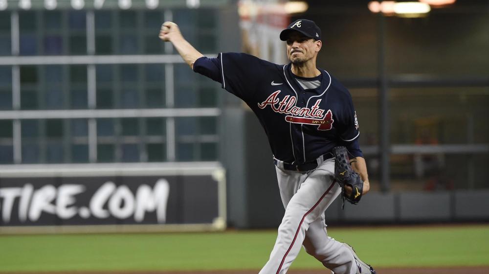 Charlie Morton durante el juego. 