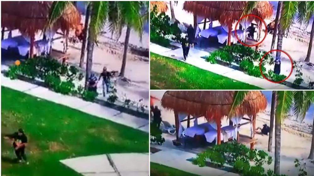 Imágenes de la cámara que grabó el incidente en una playa de México.