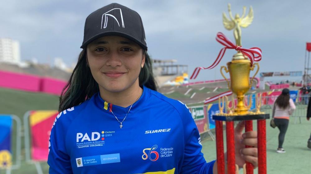 Sharid Fayad, piloto de BMX del Atlántico. 