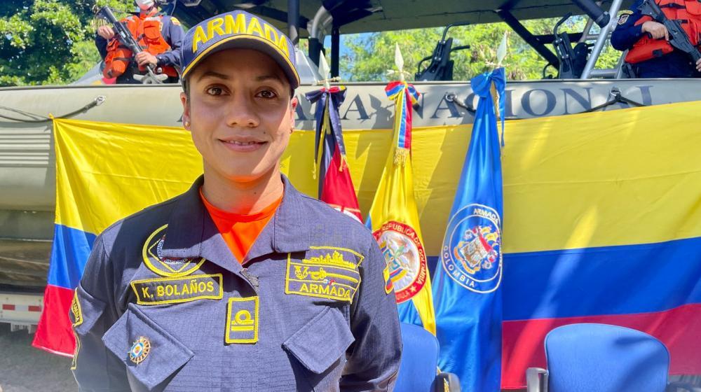 Teniente de Navío,  Kateryn Margarita Bolaños Duarte.