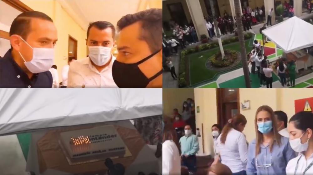 Imágenes del Gobernador y la rumba.