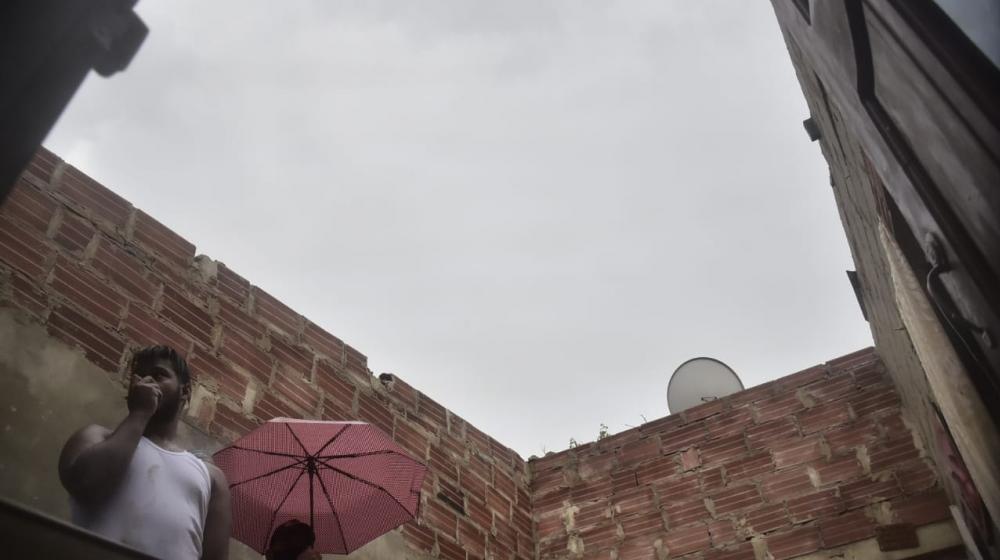 Una vivienda destechada en el suroccidente de Barranquilla