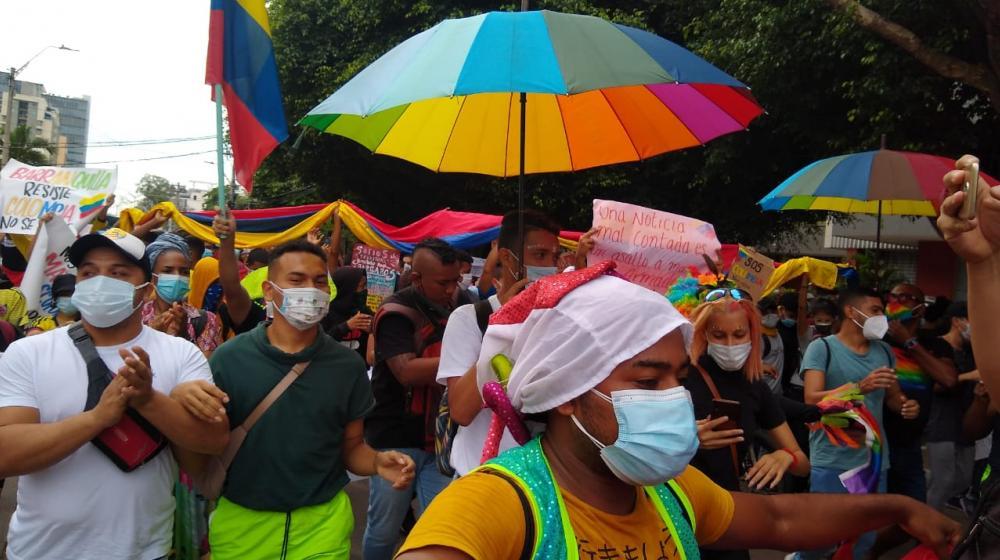 Los jóvenes universitarios llegaron a la Plaza de la Paz.