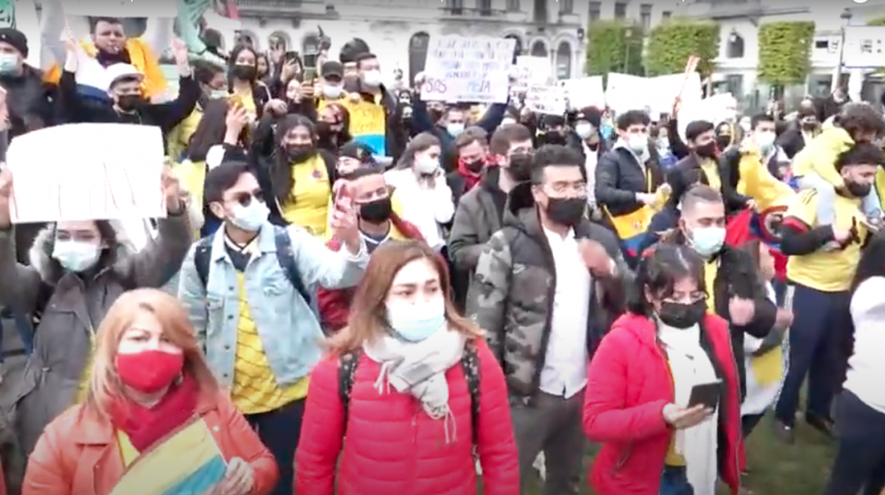 Imagen de la protesta.
