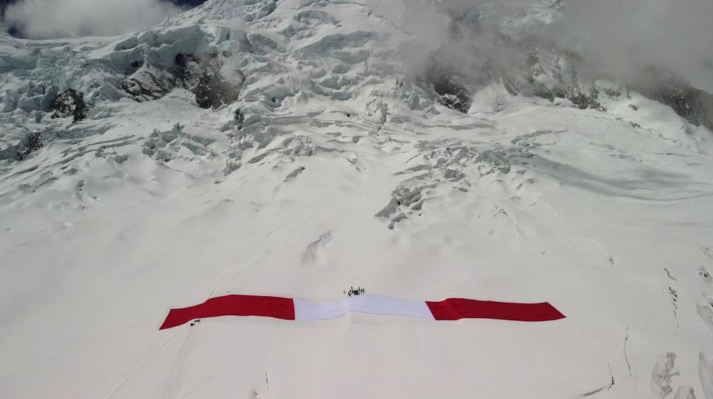 La bandera peruana.