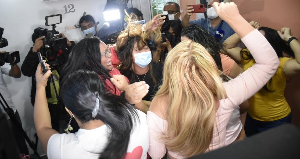 La celebración en la casa del atleta colombiano Anthony Zambrano.