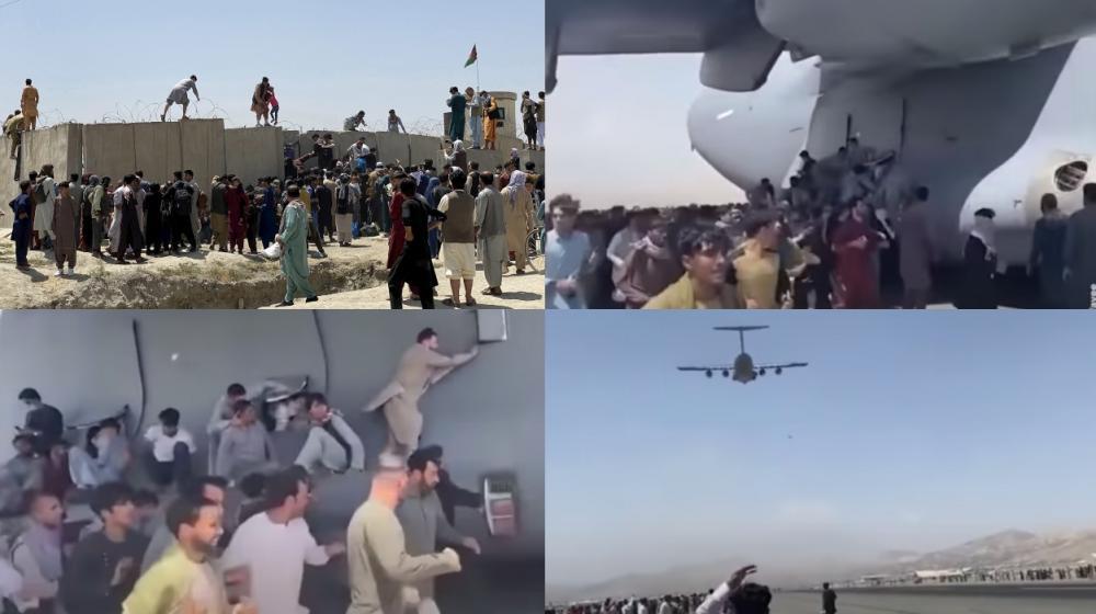 Imágenes del aeropuerto de Kabul.