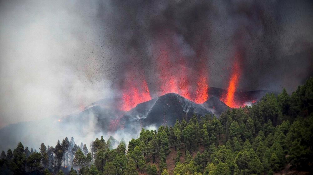 Volcán en la isla de La Palma.