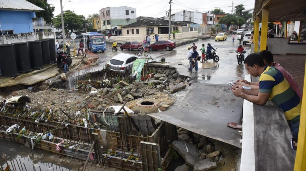 Lugar donde quedó el carro.