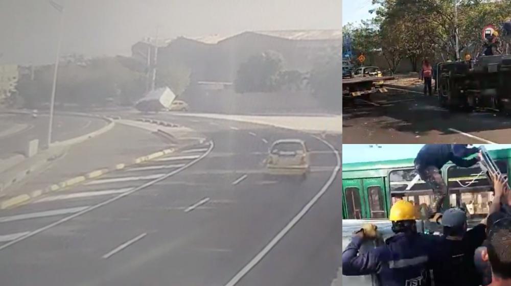 Imágenes del accidente.