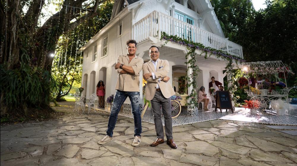 Los artistas Carlos Vives y Gilberto Santa Rosa.