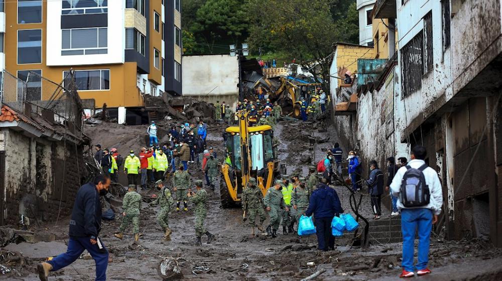 La cifra de muertos por un aluvión en Ecuador sigue aumentando.