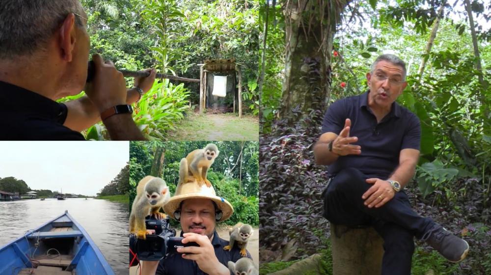Periodista Jorge Cura en el Amazonas.