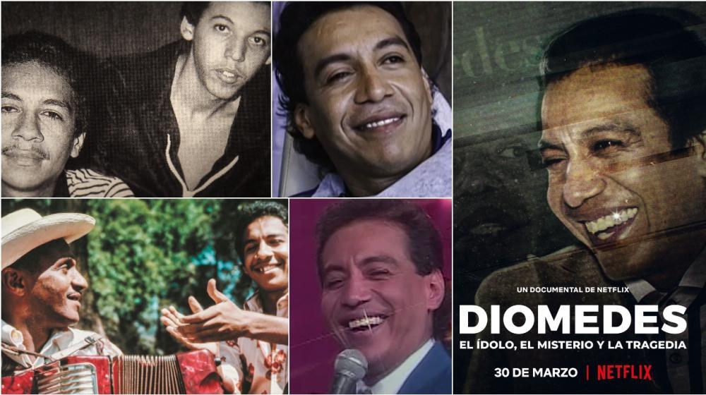 Diomedes Díaz en varias facetas de su vida.